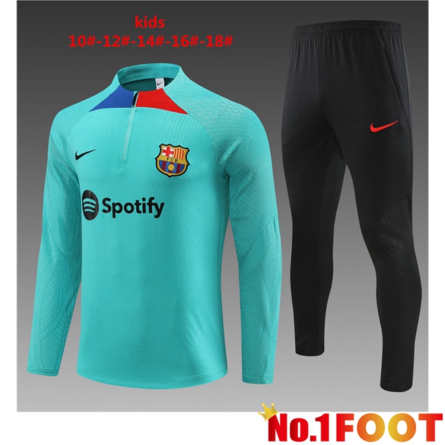 FC Barcelona Kids Training Tracksuit Suit Blue 2023/2024