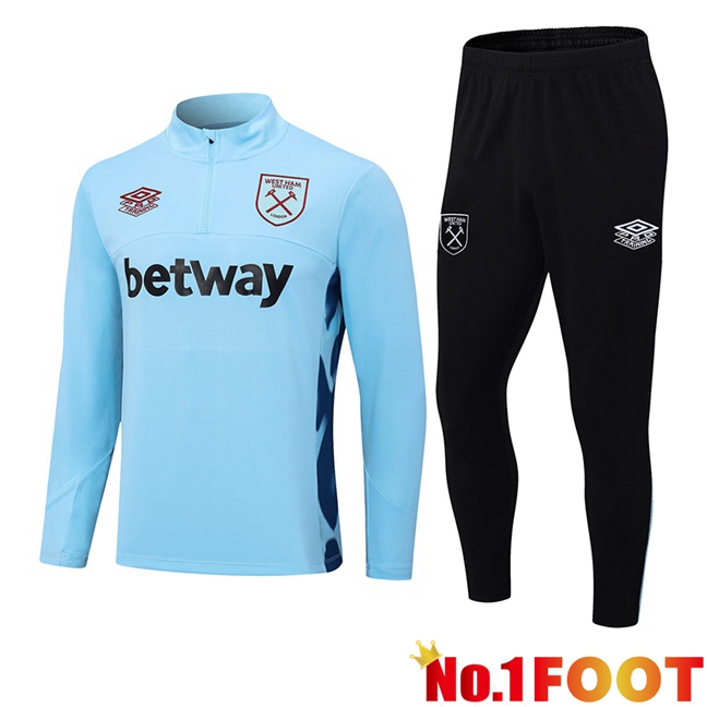 West Ham Training Tracksuit Suit Blue 2023/2024