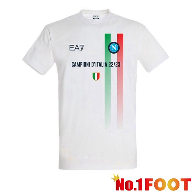 SSC Napoli Champion Football Jersey White 2022/2023 - Click Image to Close