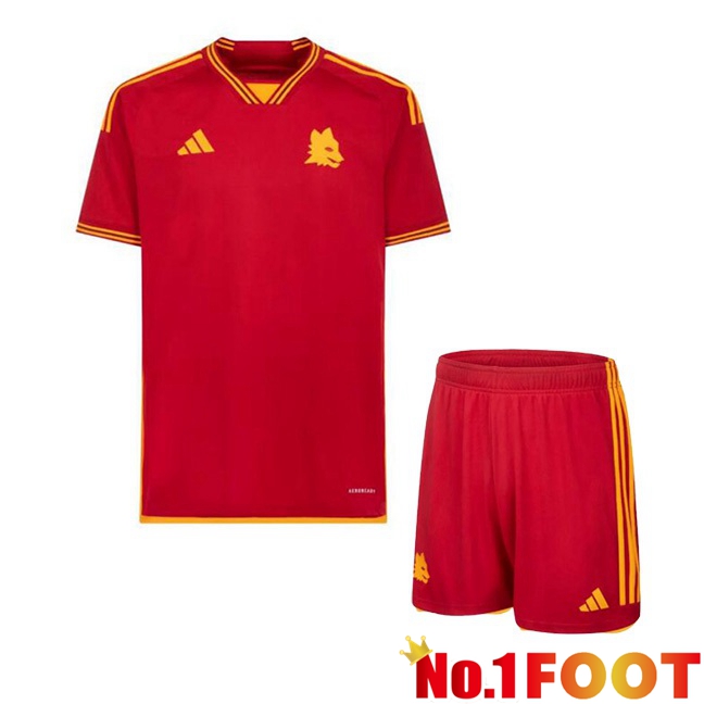 AS Roma Kids Football Jersey Home Red 2023/2024