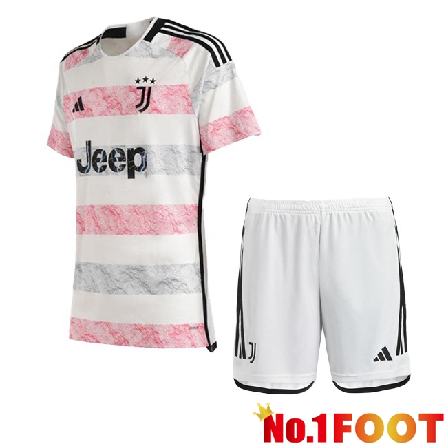 Juventus Kids Football Jersey Away White 2023/2024