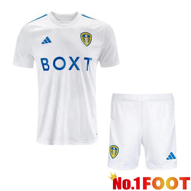 Leeds United Kids Football Jersey Home White 2023/2024