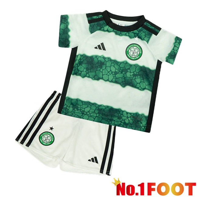 Celtic FC Kids Football Jersey Home Green White 2023/2024