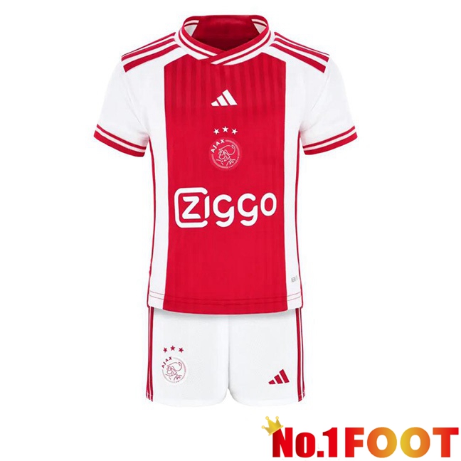 AFC Ajax Kids Football Jersey Home Red White 2023/2024