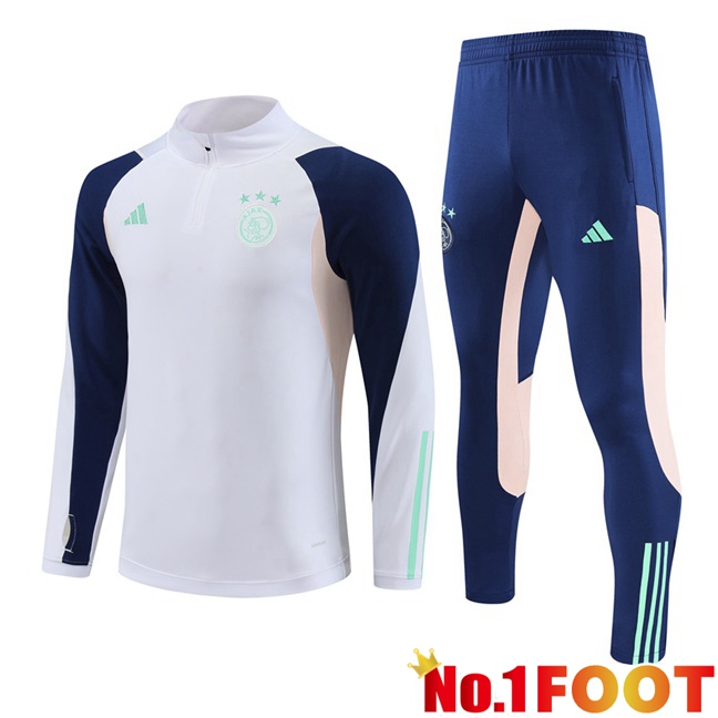 AFC Ajax Training Tracksuit Suit White 2023/2024