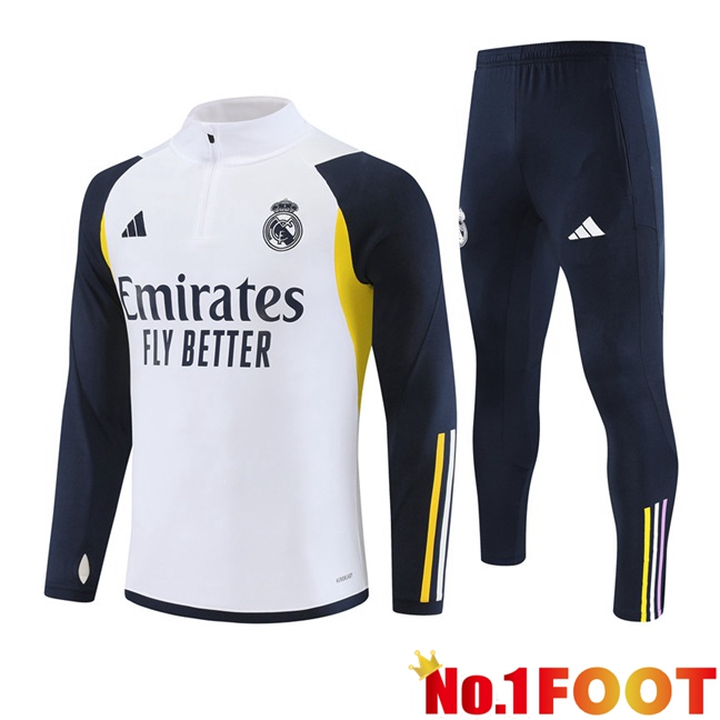 Real Madrid Training Tracksuit Suit White 2023/2024