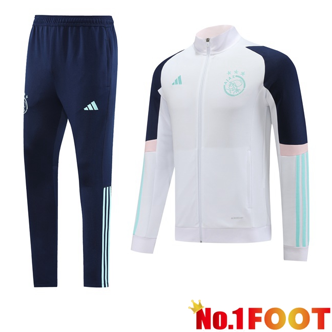 AFC Ajax Training Jacket Suit White 2023/2024