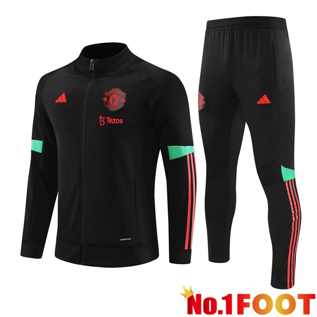 Manchester United Training Jacket Suit Black 2023/2024