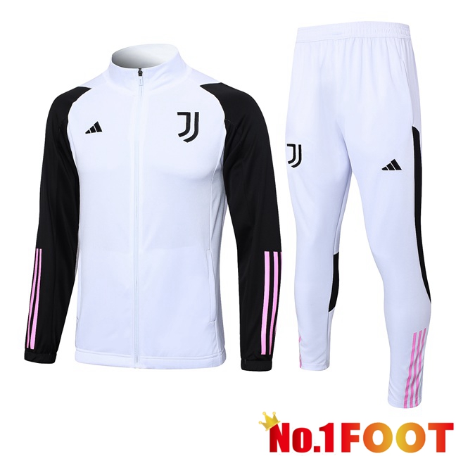 Juventus Training Jacket Suit White Black 2023/2024