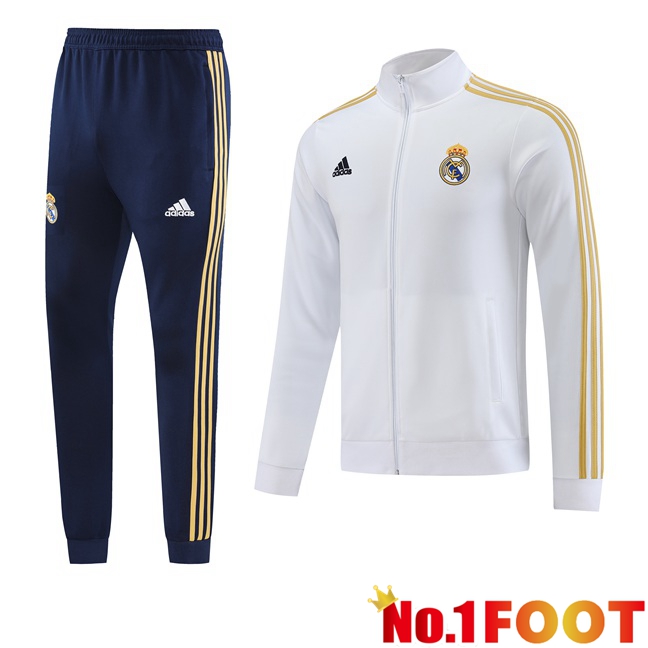 Real Madrid Training Jacket Suit White 2023/2024