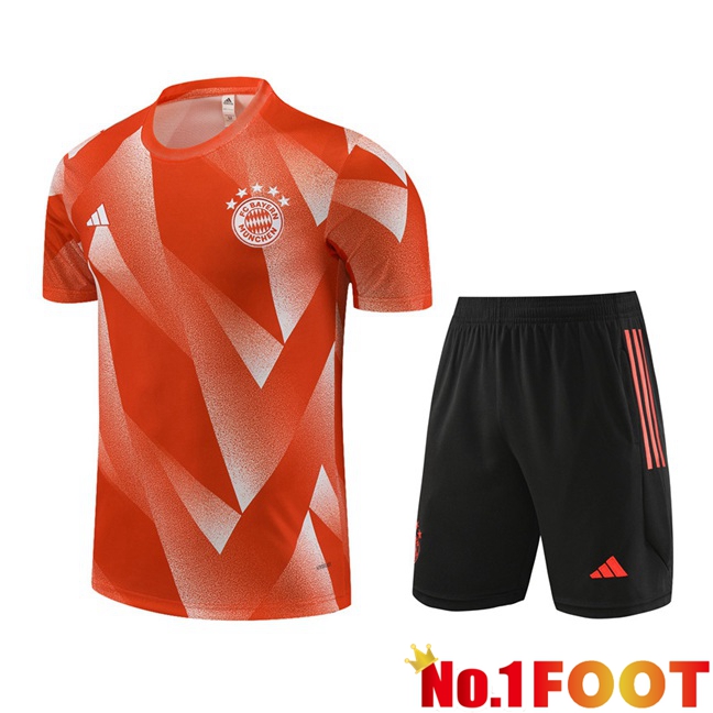 Bayern Munich Training T Shirt + Shorts Orange 2023/2024