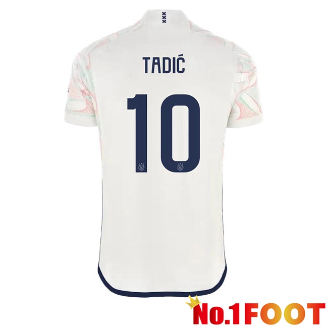 AFC Ajax (Tadić 10) Football Jersey Away White 2023/2024