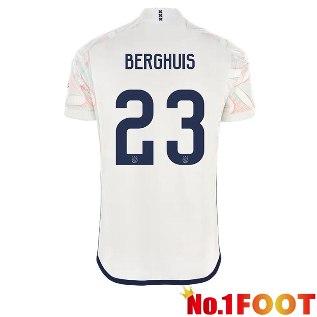 AFC Ajax (Berghuis 23) Football Jersey Away White 2023/2024