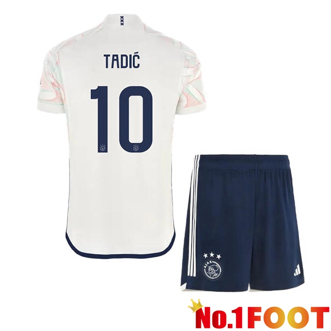 AFC Ajax (Tadić 10) Kids Football Jersey Away White 2023/2024