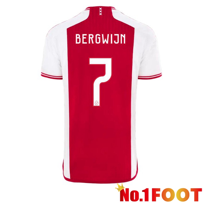 AFC Ajax (Bergwijn 7) Football Jersey Home Red White 2023/2024