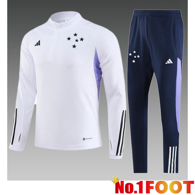 Cruzeiro EC Kids Training Tracksuit Suit White 2023/2024