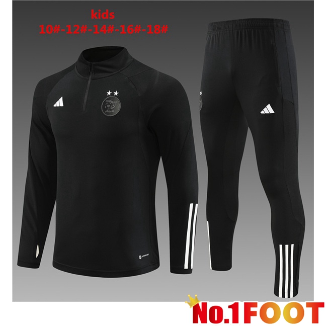 Algeria Kids Training Tracksuit Suit Black 2023/2024