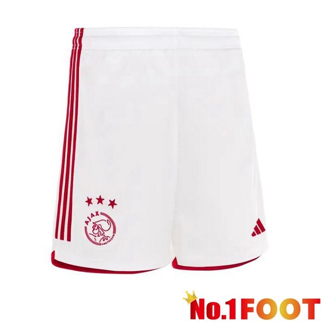 AFC Ajax Football Shorts Home White 2023/2024