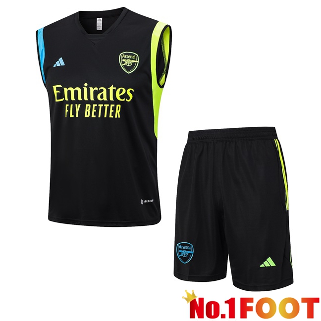 Arsenal Football Vest + Shorts Black 2023/2024