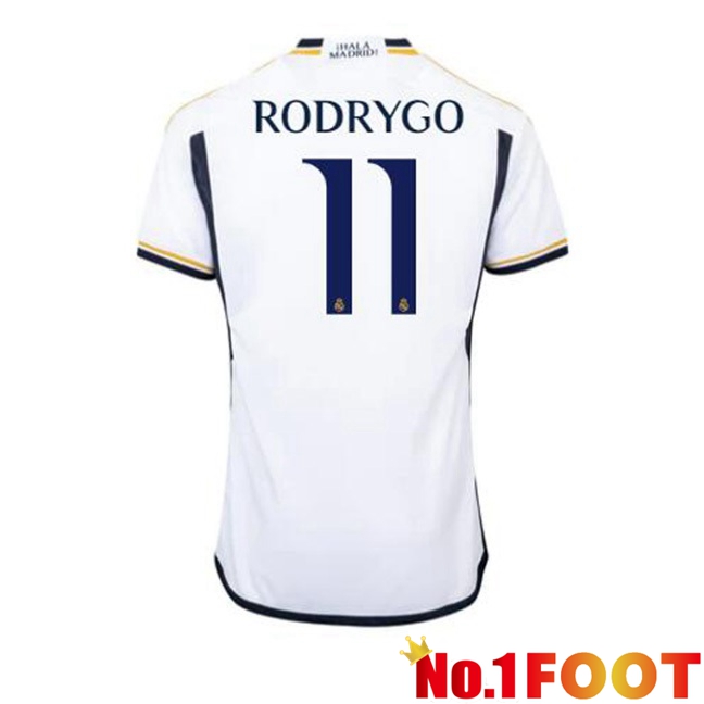 Real Madrid (Rodrygo 11) Football Jersey Home White 2023/2024