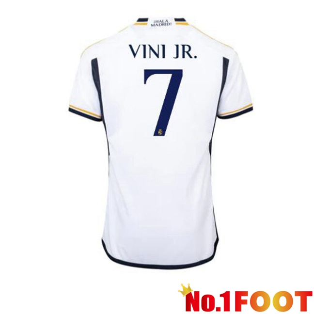 Real Madrid (Vini Jr. 7) Football Jersey Home White 2023/2024