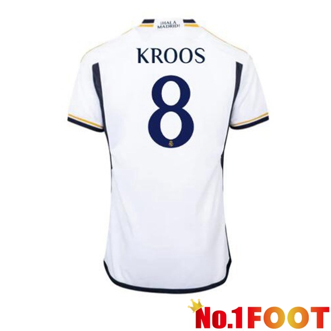 Real Madrid (Kroos 8) Football Jersey Home White 2023/2024