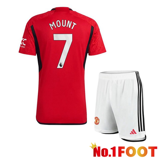 Manchester United (Mount 7) Kids Football Jersey Home Red 2023/2024