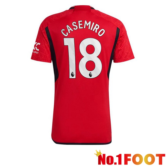 Manchester United (Casemiro 18) Football Jersey Home Red 2023/2024