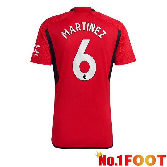 Manchester United (Martinez 6) Football Jersey Home Red 2023/2024