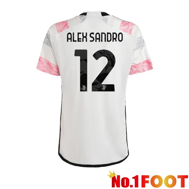 Juventus (ALEX SANDRO 12) Football Jersey Away White 2023/2024