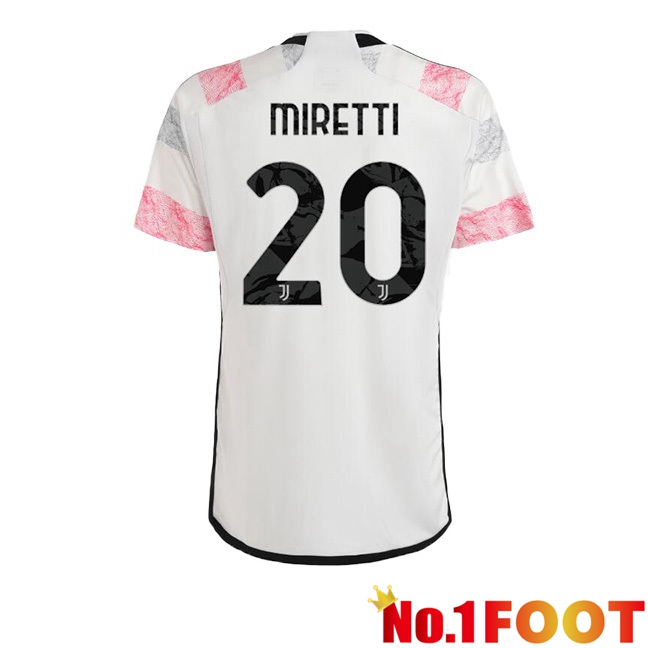 Juventus (MIRETTI 20) Football Jersey Away White 2023/2024