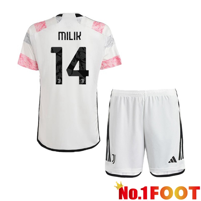 Juventus (MILIK 14) Kids Football Jersey Away White 2023/2024