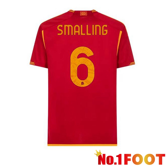 AS Roma (SMALLING 6) Football Jersey Home Red 2023/2024