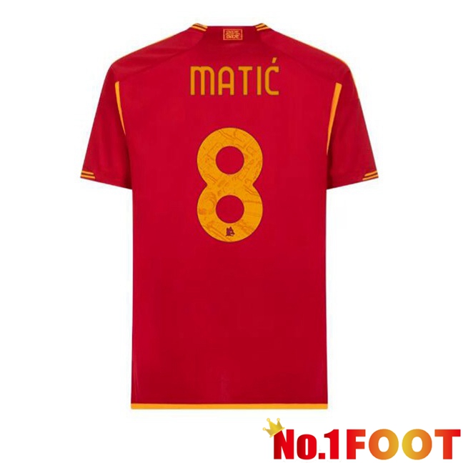 AS Roma (MATIĆ 8) Football Jersey Home Red 2023/2024