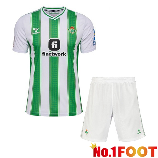 Real Betis Kids Football Jersey Home Green White 2023/2024