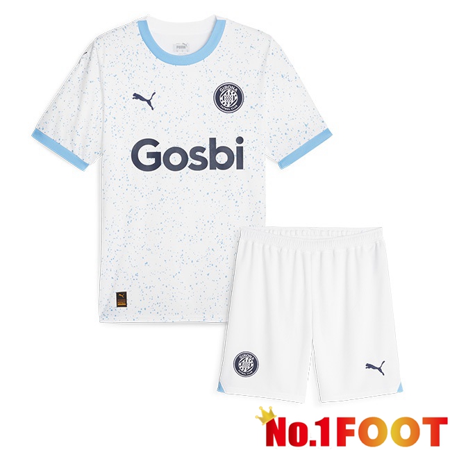 Girona Kids Football Jersey Away White 2023/2024