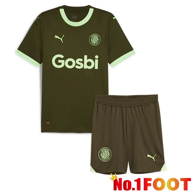 Girona Kids Football Jersey Third Green 2023/2024