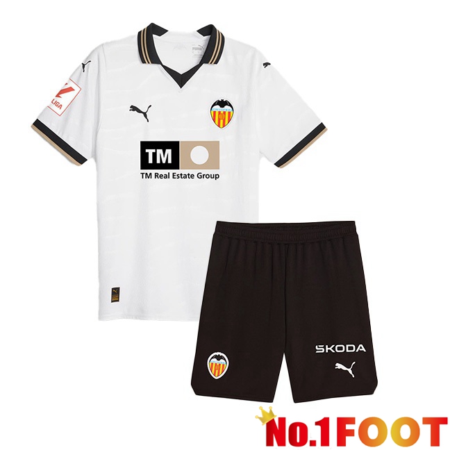 Valencia CF Kids Football Jersey Home White 2023/2024