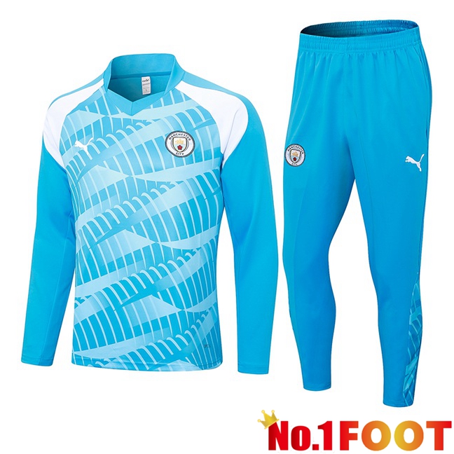 Manchester City Training Tracksuit Suit Blue 2023/2024