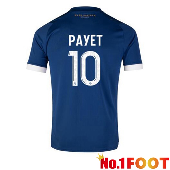 Marseille OM (PAYET 10) Football Jersey Away Blue 2023/2024