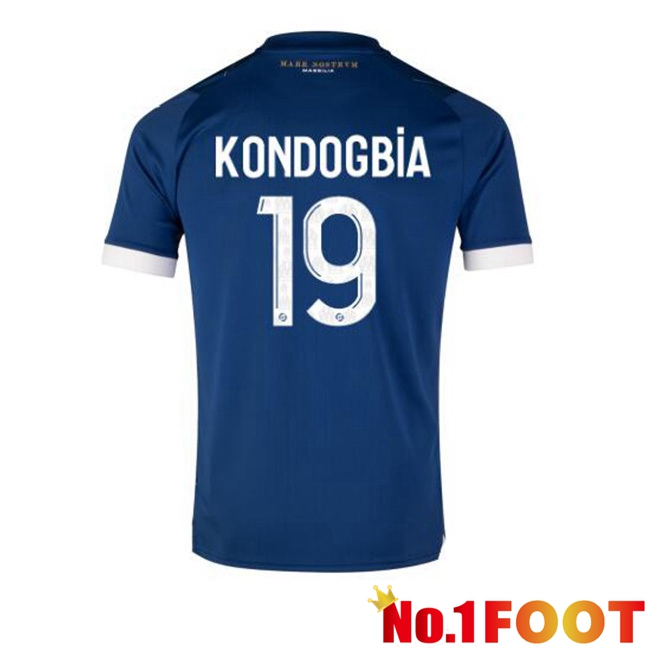 Marseille OM (KONDOGBIA 19) Football Jersey Away Blue 2023/2024