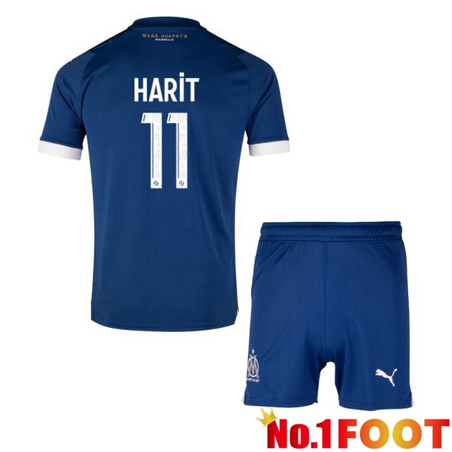 Marseille OM (HARIT 11) Kids Football Jersey Away Blue 2023/2024