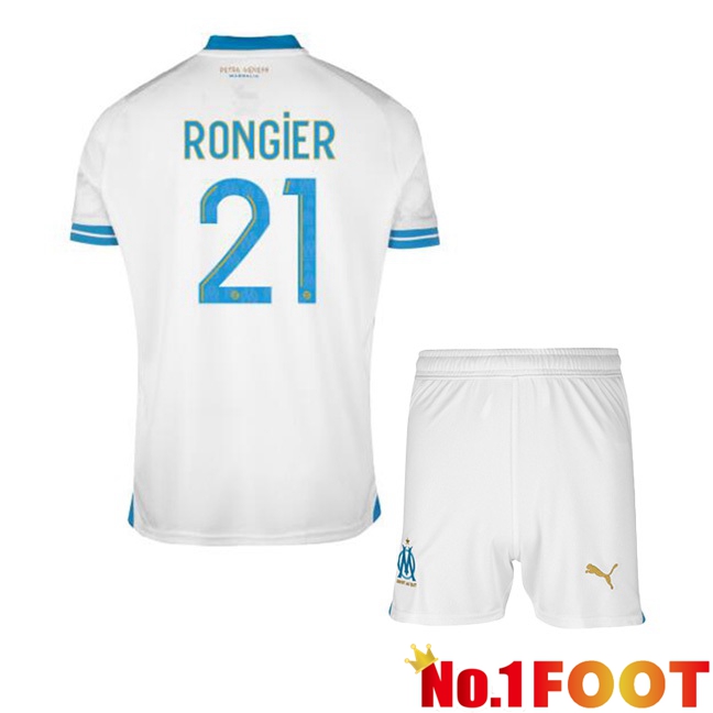 Marseille OM (RONGIER 21) Kids Football Jersey Home White 2023/2024