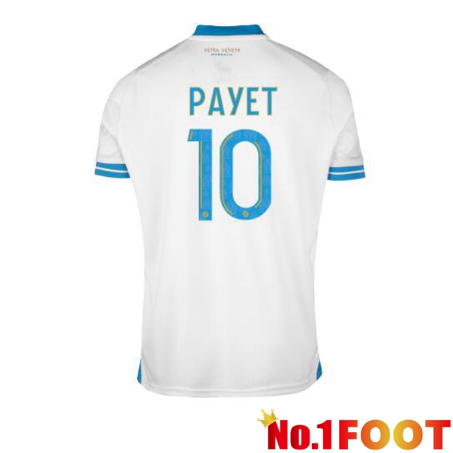 Marseille OM (PAYET 10) Football Jersey Home White 2023/2024