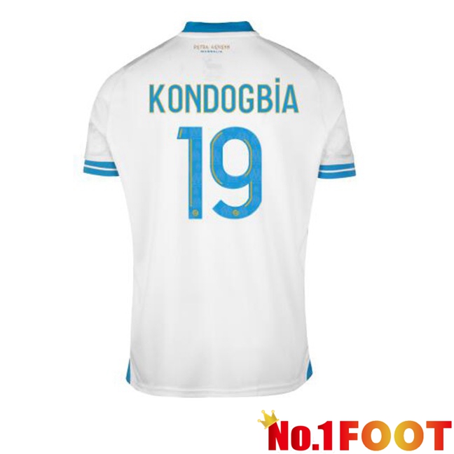 Marseille OM (KONDOGBIA 19) Football Jersey Home White 2023/2024