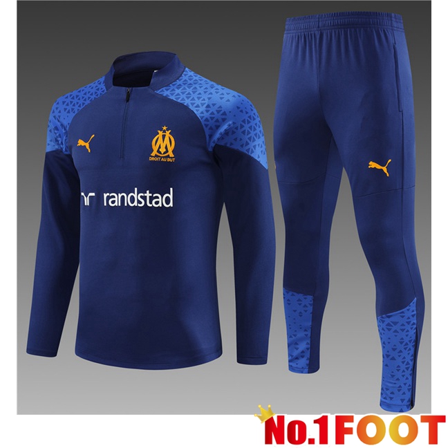 Marseille OM Kids Training Tracksuit Suit Blue 2023/2024