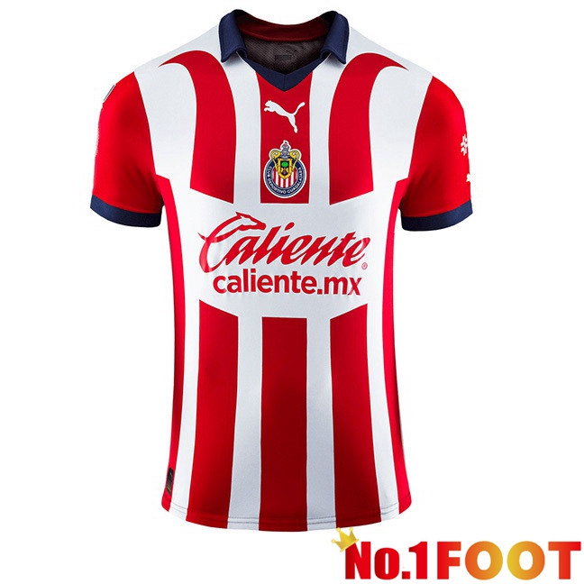 CD Guadalajara Football Jersey Home Red White 2023/2024