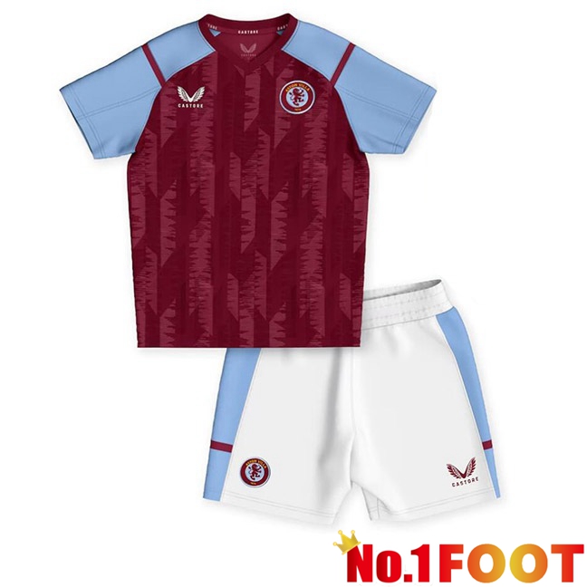 Aston Villa Kids Football Jersey Home Red 2023/2024