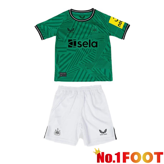 Newcastle United Kids Football Jersey Away Green 2023/2024