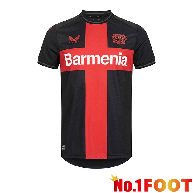 Bayer 04 Leverkusen Football Jersey Home Black Red 2023/2024